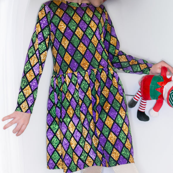 Diamond Sparkle Long sleeve Dress