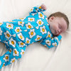 Eggies print cotton sleepsuit