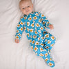 Eggies print cotton sleepsuit