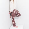 Extra Warm Mauve Flower "Kid Fit" Trousers