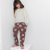 Extra Warm Mauve Flower "Kid Fit" Trousers