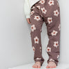 Extra Warm Mauve Flower "Kid Fit" Trousers