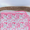 Cherry Blossom Print Pram Blanket