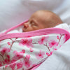 Cherry Blossom Print Pram Blanket