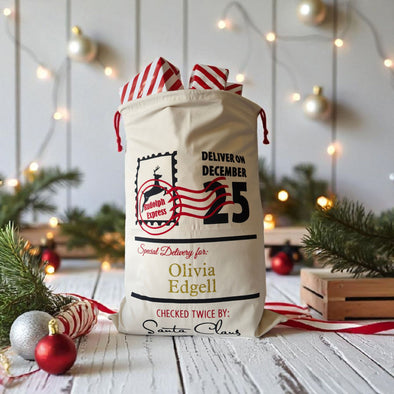 Personalised Ruldoph Express Christmas sack