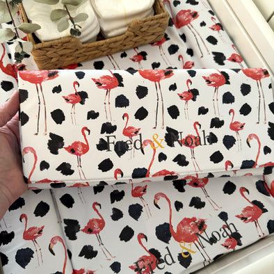 Dotty Flamingo Changing Mat