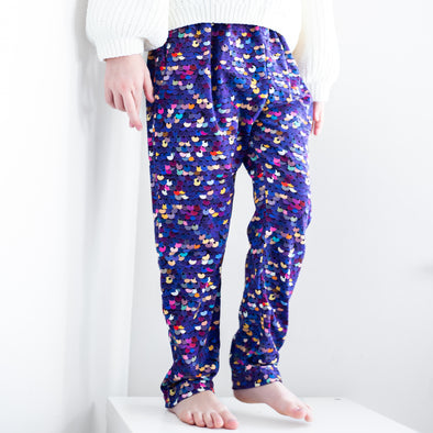 Sequin print "Kid Fit" Trousers