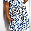 Blue Leopard print Dress