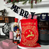 Red And Gold Reindeer Santa Sack