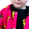 Pink Lightning Bolt Bomber Jacket