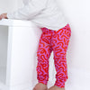 Pink Squiggle Print Leggings