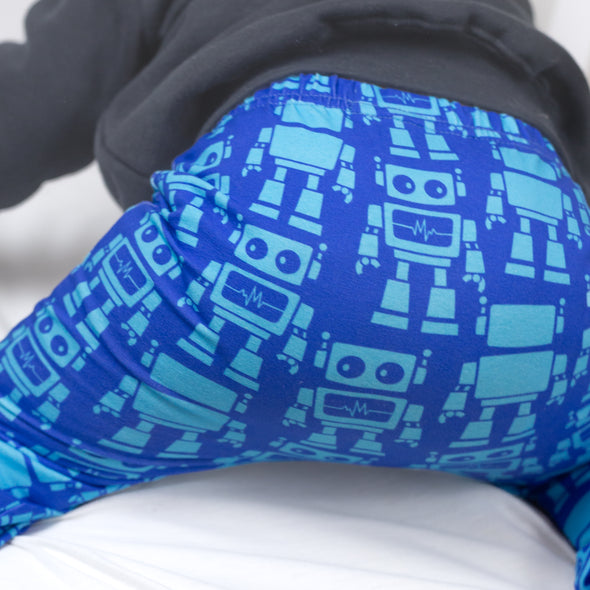 Blue Robot Leggings