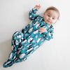 Blue Penguin cotton sleepsuit