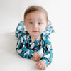 Blue Penguin cotton sleepsuit