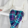 Blue Tartan "Kid Fit" Trousers