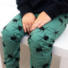 Green Spider Print Leggings