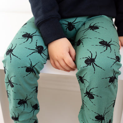 Green Spider Print Leggings