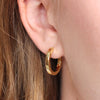 Small Hammered Gold Hoop Earrings