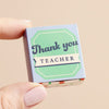 Tiny Matchbox Ceramic Apple Teacher Token