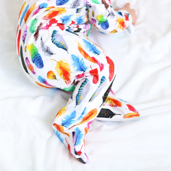 Rainbow Feather sleepsuit