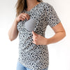 Monochrome Leopard print Breastfeeding Top