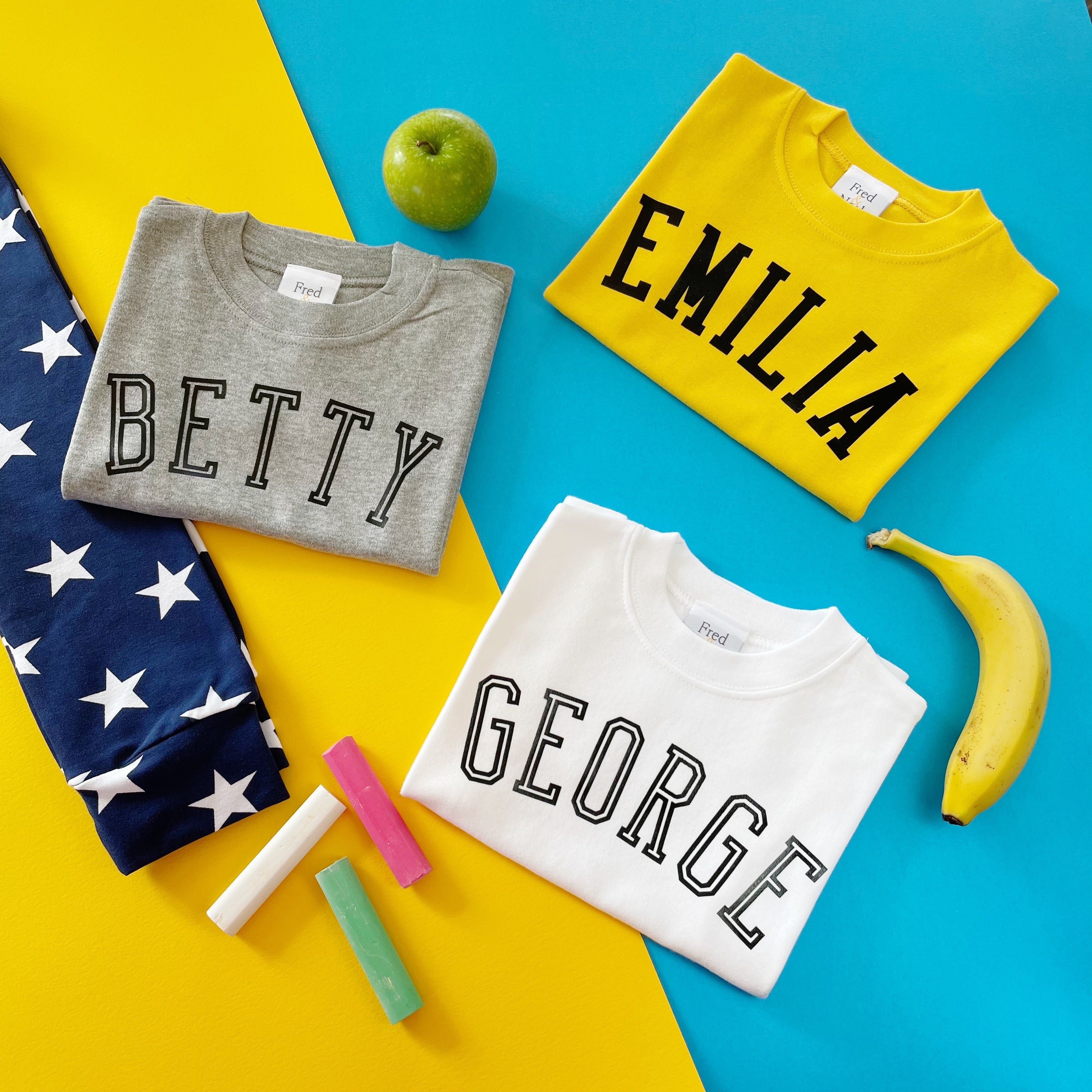 Name Toop Personalised Name Top – Fred & Noah
