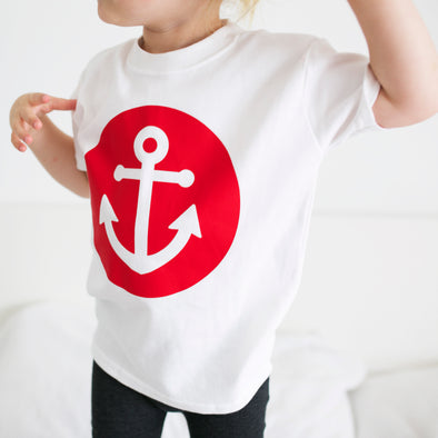 Anchor print T shirt