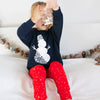 Red & Gold sparkle Leggings 0-9 Years