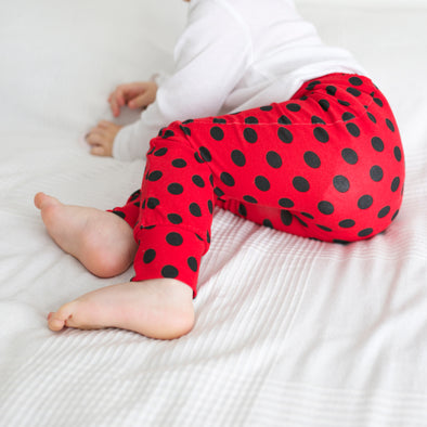 Red Polka Dot Child & Baby Leggings 0-6 Years