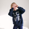 Adult & Child Navy Love sweater