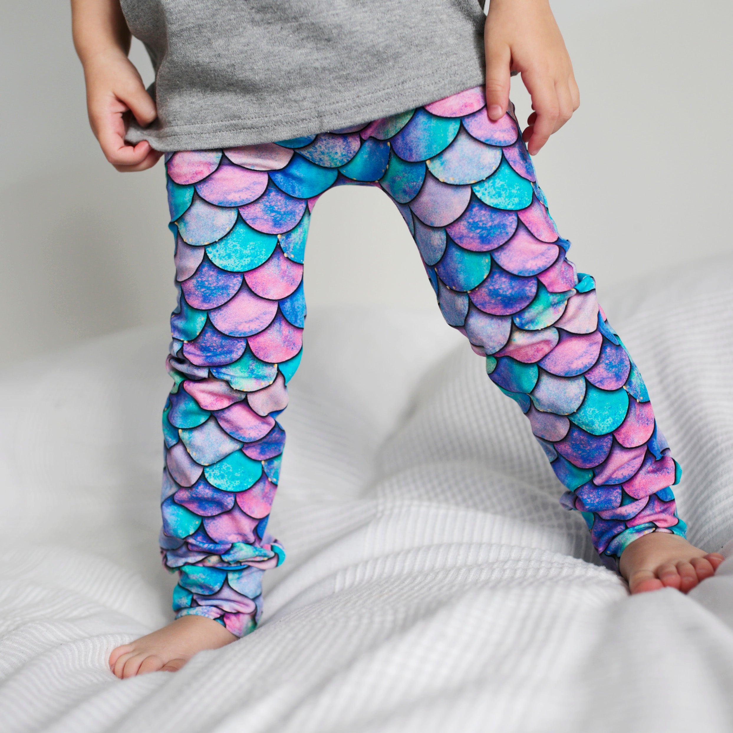 Pastel Mermaid Leggings for Kids - Designed By Squeaky Chimp T-shirts &  Leggings