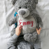 Large personalised Grey Teddy Bear