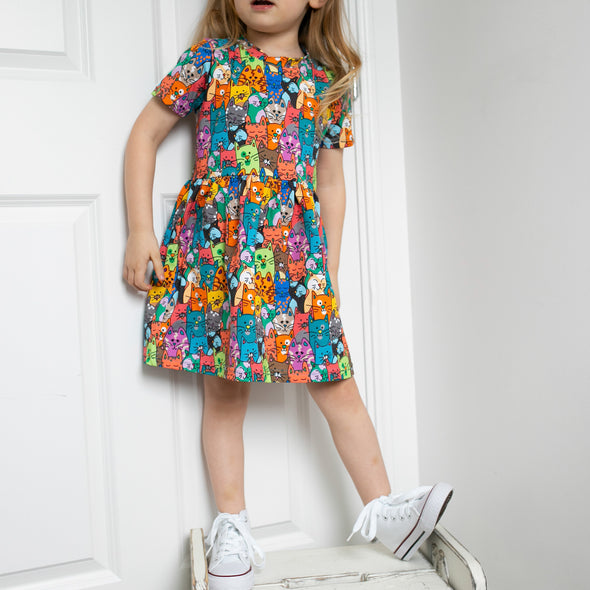 Ali cat print Dress