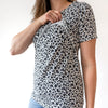 Monochrome Leopard print Breastfeeding Top