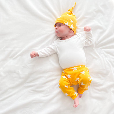 Yellow star Print Baby Leggings 0-6 Years
