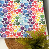 Rainbow heart print Changing Mat ( All sizes)