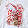Love heart print blanket