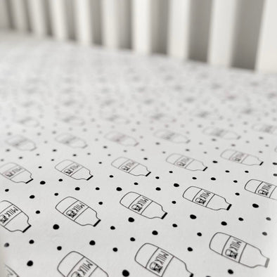 Milk bottle Fitted Cot sheet