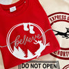 Adult Red Believe Sweater