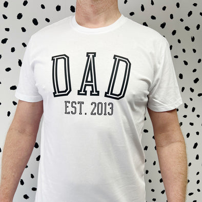 SALE Organic Dad Est. White T shirt