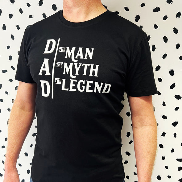 SALE Organic Man, Myth, Legend Black T shirt
