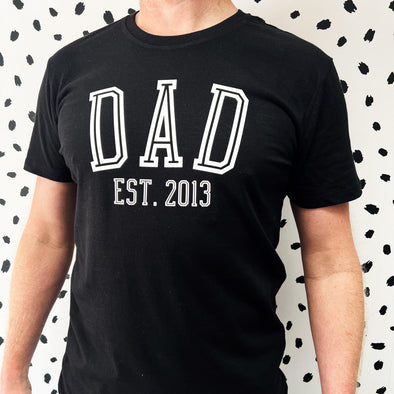 Organic Dad Est. Black T shirt