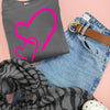Anthracite Double heart Sweater