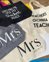 Teacher Premium cotton Tote bag