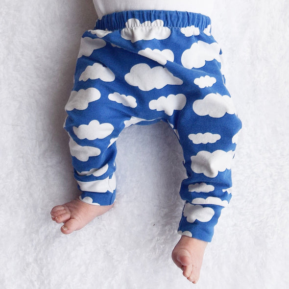 Blue Cloud Print Baby Leggings - Fred & Noah