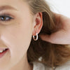 Small Hammered Silver Hoop Earrings
