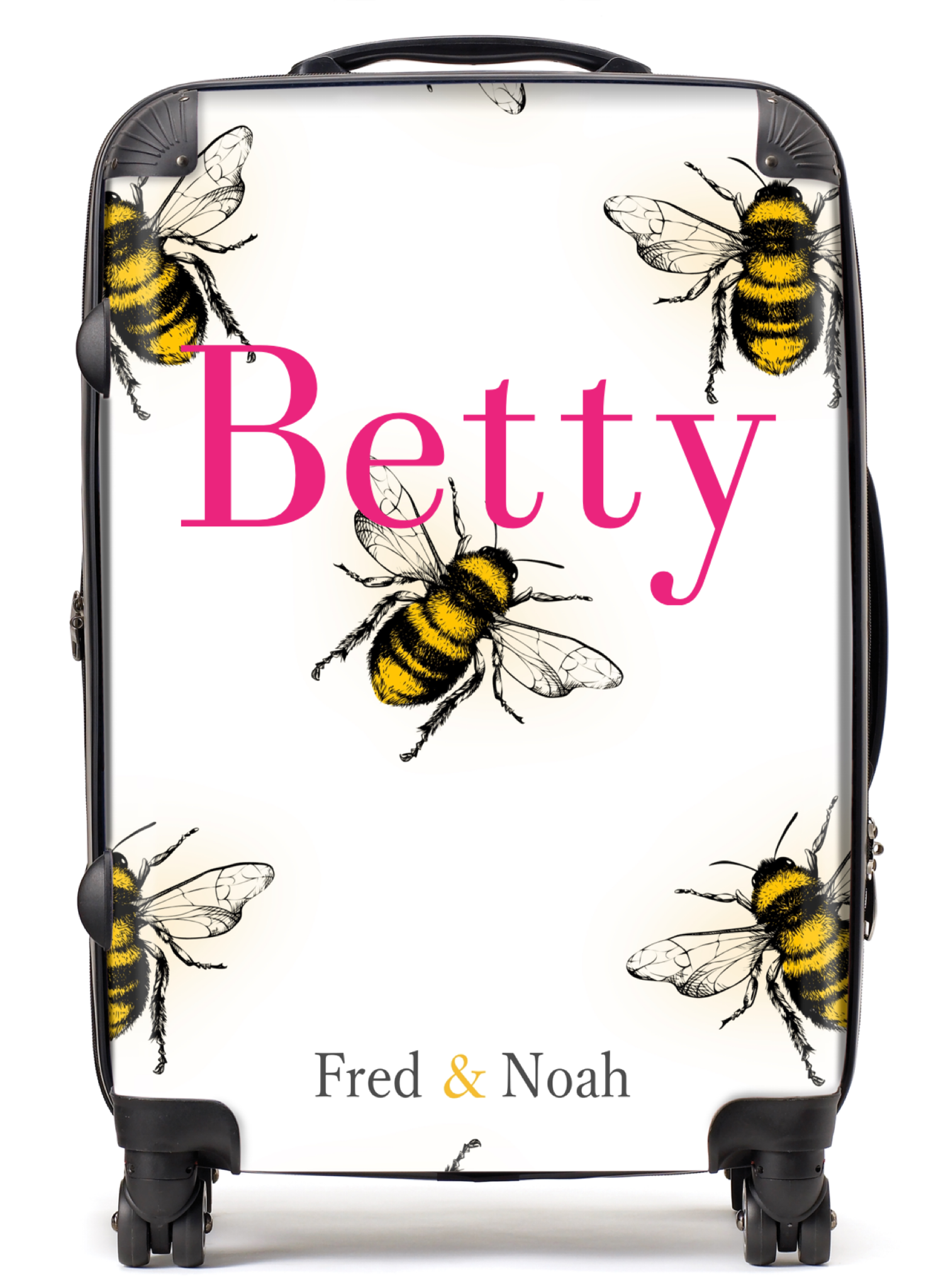 Personalised Bee print Suitcase – Fred Noah