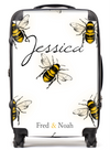 Personalised Bee print Suitcase