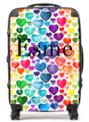 SALE Personalised Rainbow Heart print Suitcase