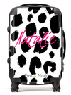 Personalised Mono leopard print Suitcase